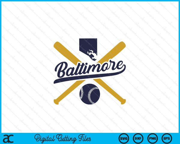 Baltimore Baseball Vintage Wisconsin Pride Love City SVG PNG Digital Cutting Files