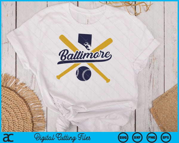 Baltimore Baseball Vintage Wisconsin Pride Love City SVG PNG Digital Cutting Files