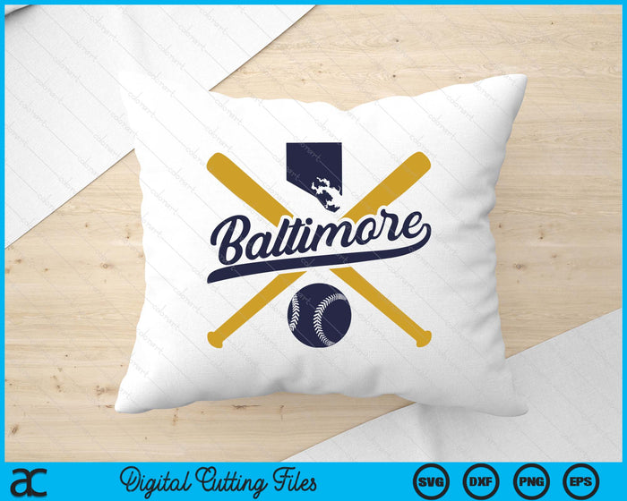 Baltimore Baseball Vintage Wisconsin Pride Love City SVG PNG Digital Cutting Files