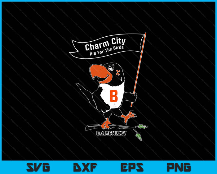 Baltimore Birds Maryland Charm City Pride Novelty Tee SVG PNG Digital Printable Files