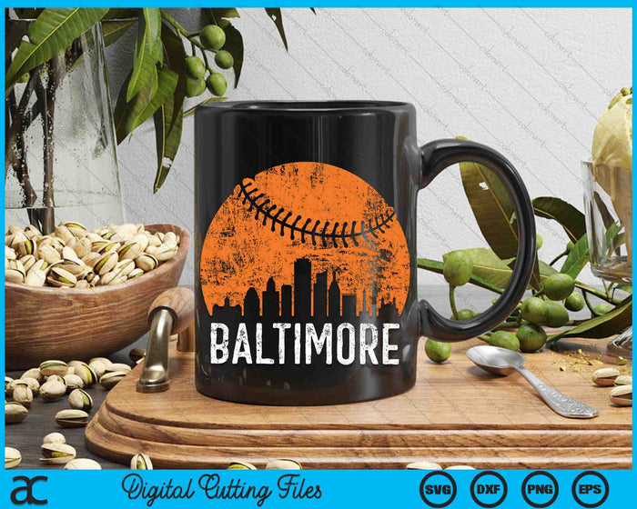 Baltimore Skyline Baltimore Baseball SVG PNG Digital Cutting Files