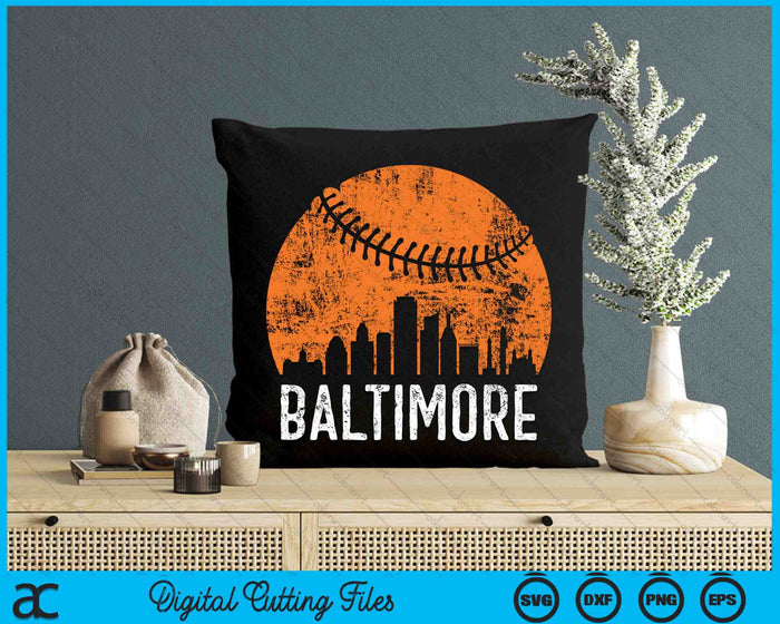 Baltimore Skyline Baltimore Baseball SVG PNG Digital Cutting Files