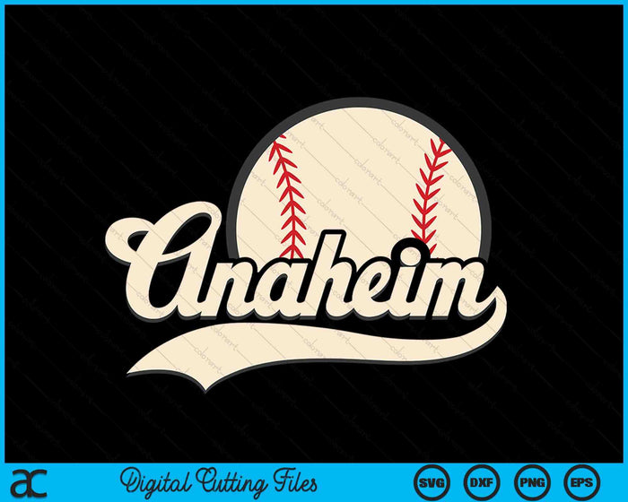 Baseball American Lover Anaheim Baseball SVG PNG Digital Cutting Files