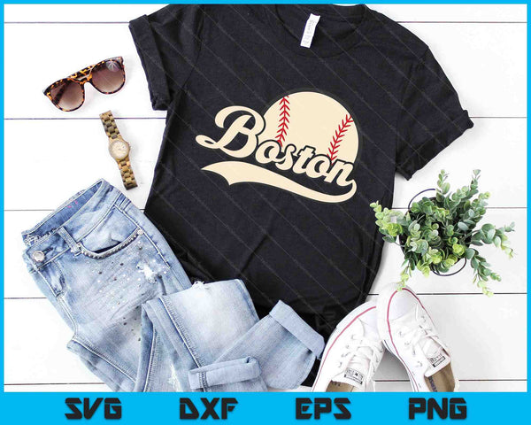Baseball American Lover Boston Baseball SVG PNG Digital Cutting Files - on a t-shirt
