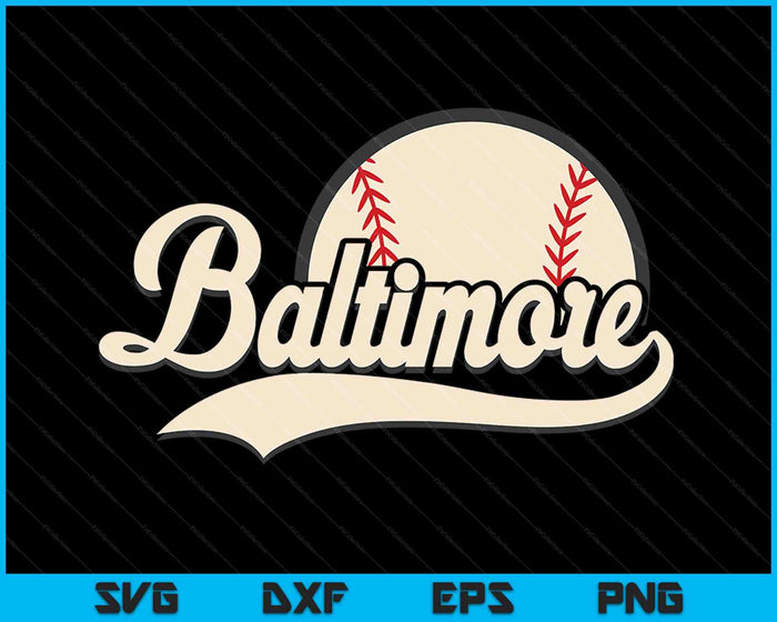 Honkbal Amerikaanse minnaar Baltimore honkbal SVG PNG digitale snijbestanden 