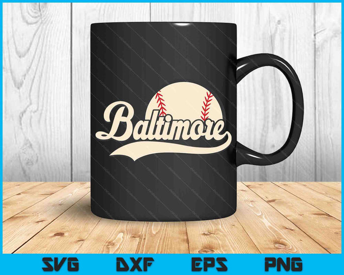 Honkbal Amerikaanse minnaar Baltimore honkbal SVG PNG digitale snijbestanden 