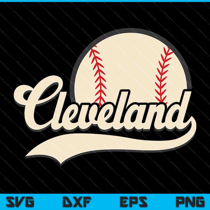 Baseball American Lover Cleveland Baseball SVG PNG Digital Cutting Files