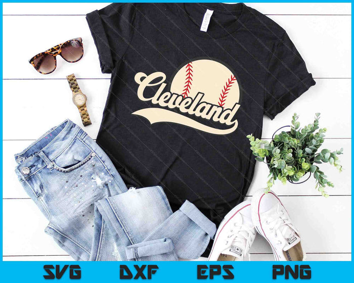 Baseball American Lover Cleveland Baseball SVG PNG Digital Cutting Files