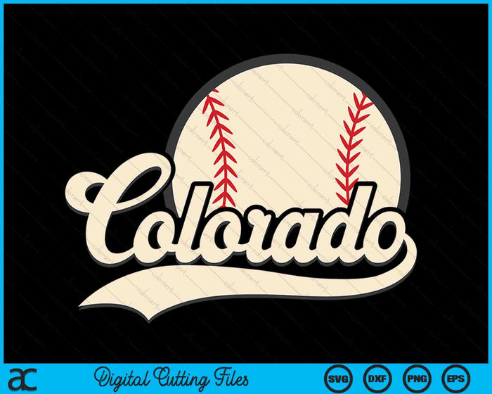 Honkbal Amerikaanse minnaar Colorado honkbal SVG PNG digitale snijbestanden 
