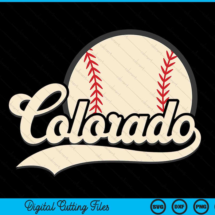 Baseball American lover Colorado baseball SVG cut file