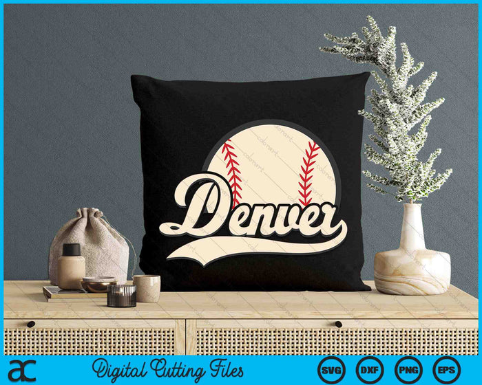 Honkbal Amerikaanse minnaar Denver honkbal SVG PNG digitale snijbestanden 