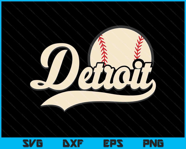 Baseball American lover Detroit baseball SVG cut file