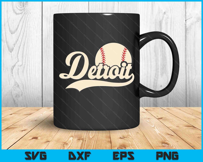 Baseball American Lover Detroit Baseball SVG PNG Digital Cutting Files