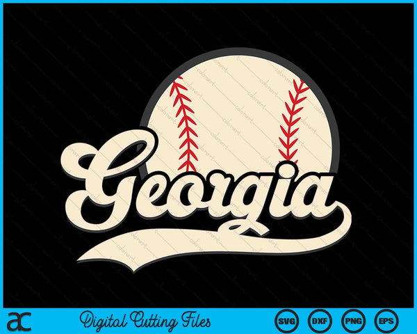 Baseball American lover Georgia baseball SVG cut file
