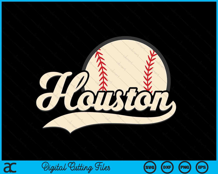 Honkbal Amerikaanse minnaar Houston honkbal SVG PNG digitale snijbestanden