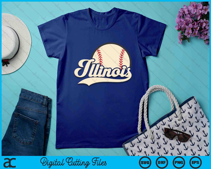 Baseball American Lover Illinois Baseball SVG PNG Digital Cutting Files