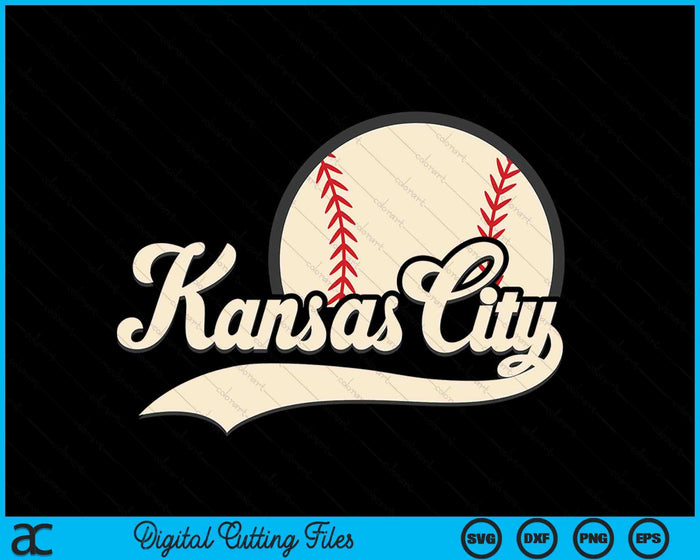 Honkbal Amerikaanse minnaar Kansas City honkbal SVG PNG digitale snijbestanden