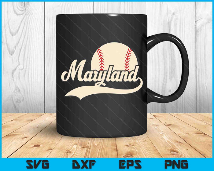 Baseball American Lover Maryland Baseball SVG PNG Digital Cutting Files