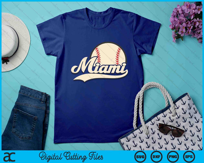 Baseball American Lover Miami Baseball SVG PNG Digital Cutting Files