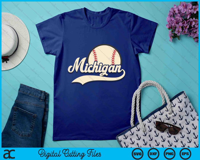 Baseball American Lover Michigan Baseball SVG PNG Digital Cutting Files