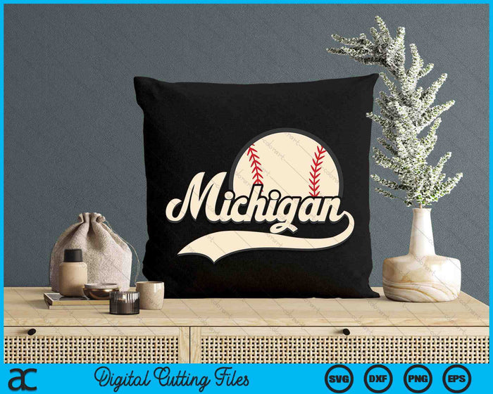 Baseball American Lover Michigan Baseball SVG PNG Digital Cutting Files