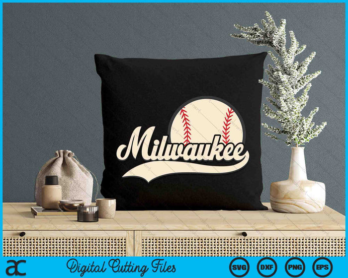 Honkbal Amerikaanse minnaar Milwaukee honkbal SVG PNG digitale snijbestanden 