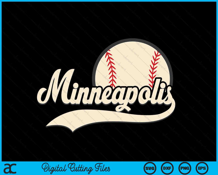 Honkbal Amerikaanse minnaar Minneapolis honkbal SVG PNG digitale snijbestanden