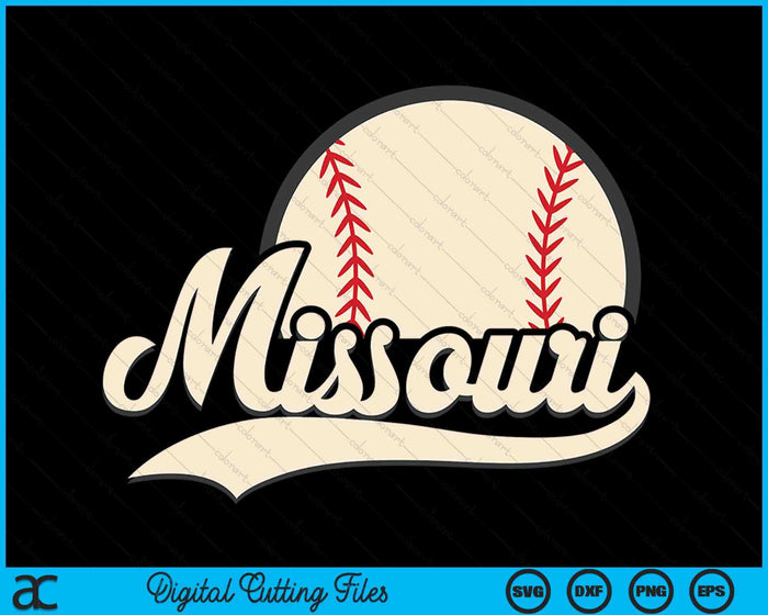 Honkbal Amerikaanse minnaar Missouri honkbal SVG PNG digitale snijbestanden 