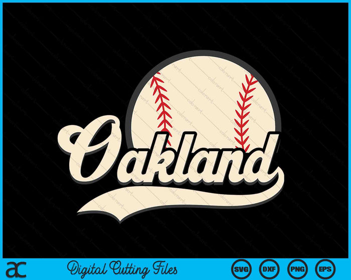 Honkbal Amerikaanse minnaar Oakland honkbal SVG PNG digitale snijbestanden
