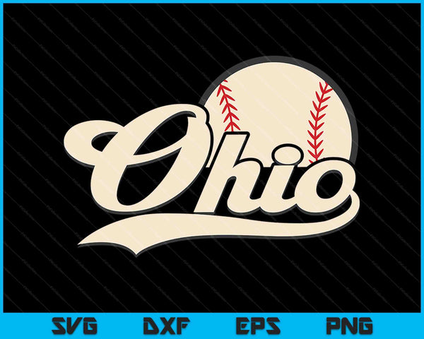Baseball American lover Ohio baseball SVG cut file