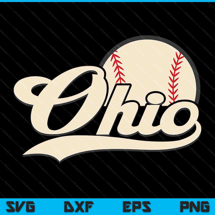 Baseball American lover Ohio baseball SVG cut file