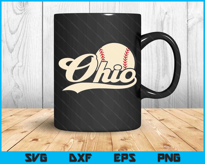 Baseball American Lover Ohio Baseball SVG PNG Digital Cutting Files