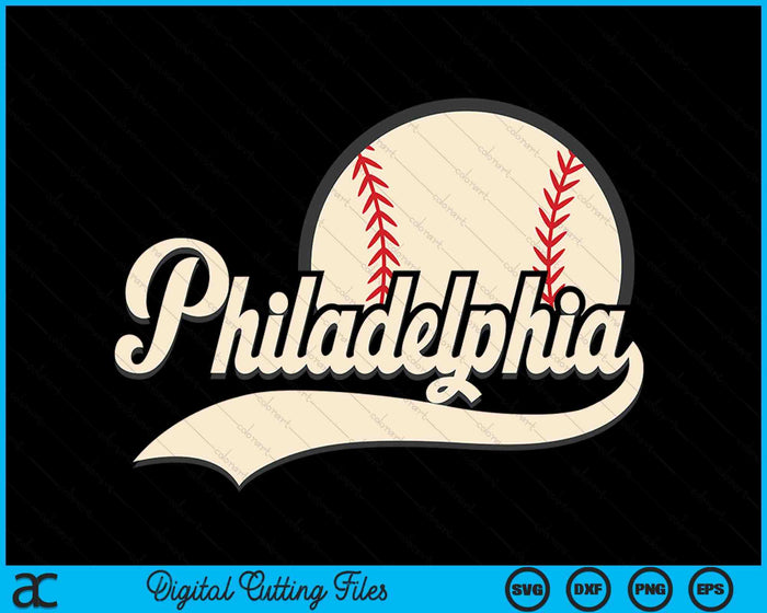Honkbal Amerikaanse minnaar Philadelphia honkbal SVG PNG digitale snijbestanden 