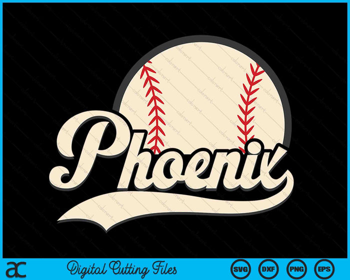 Honkbal Amerikaanse minnaar Phoenix honkbal SVG PNG digitale snijbestanden 