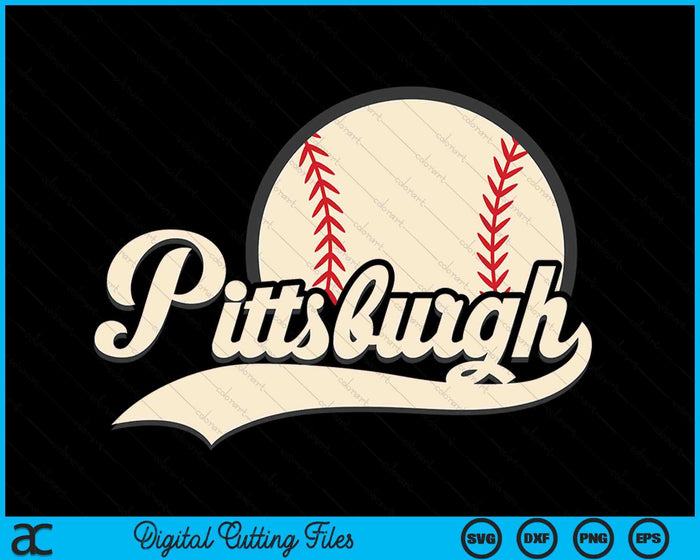 Honkbal Amerikaanse minnaar Pittsburgh honkbal SVG PNG digitale snijbestanden 