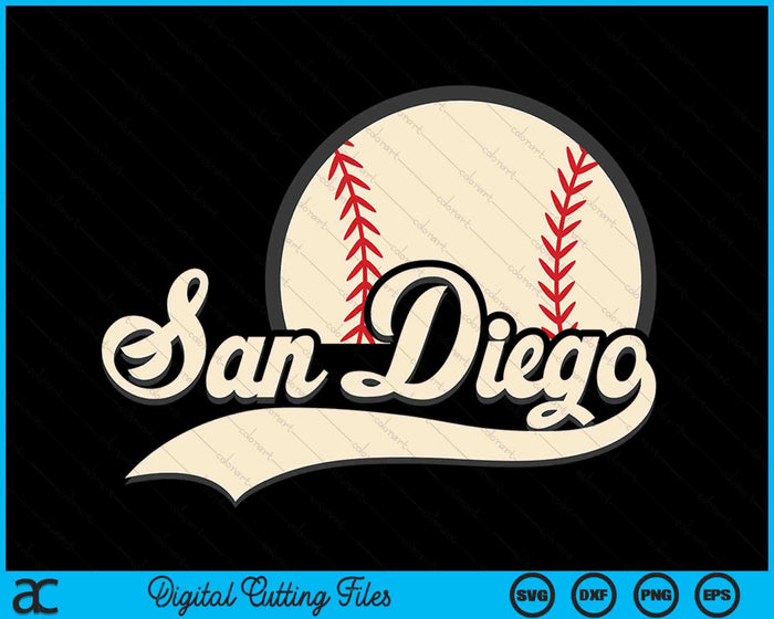 Honkbal Amerikaanse minnaar San Diego honkbal SVG PNG digitale snijbestanden 