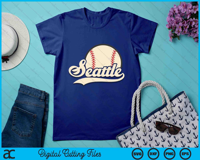 Honkbal Amerikaanse minnaar Seattle Baseball SVG PNG digitale snijbestanden