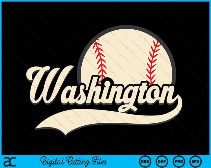 Honkbal Amerikaanse minnaar Washington honkbal SVG PNG digitale snijbestanden 