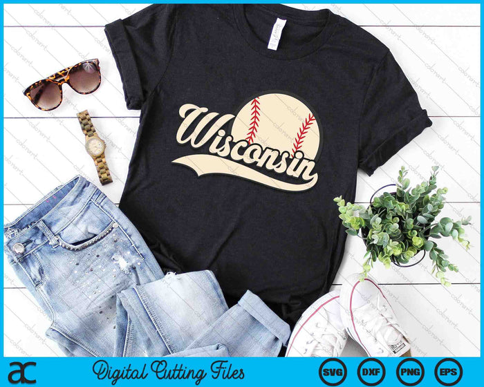 Baseball American Lover Wisconsin Baseball SVG PNG Digital Cutting Files