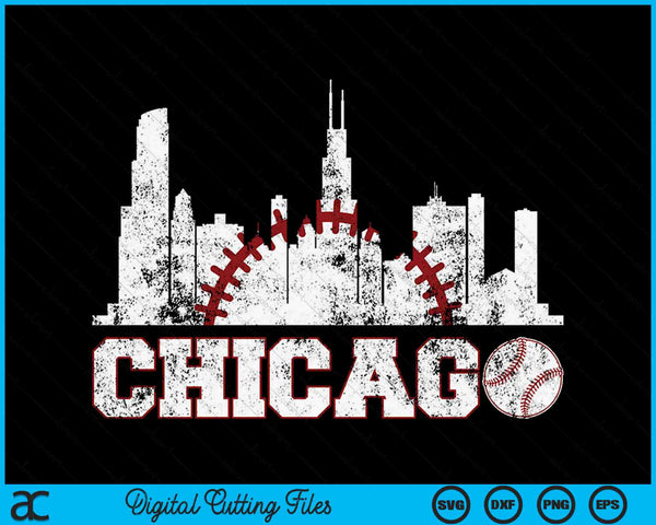 Baseball American Vintage Chicago Baseball SVG PNG Digital Cutting Files