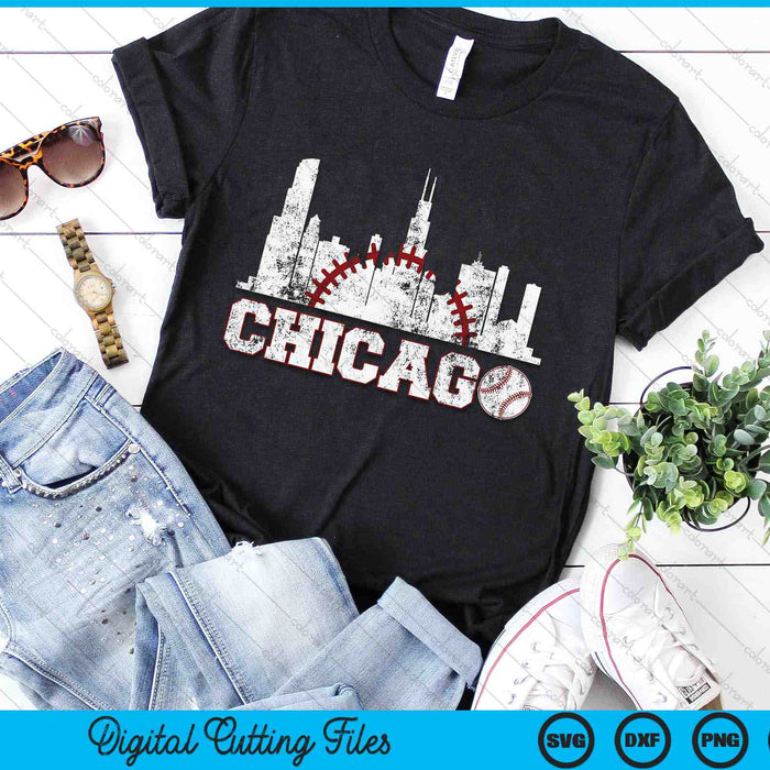 Baseball American Vintage Chicago Baseball SVG PNG Digital Cutting Files