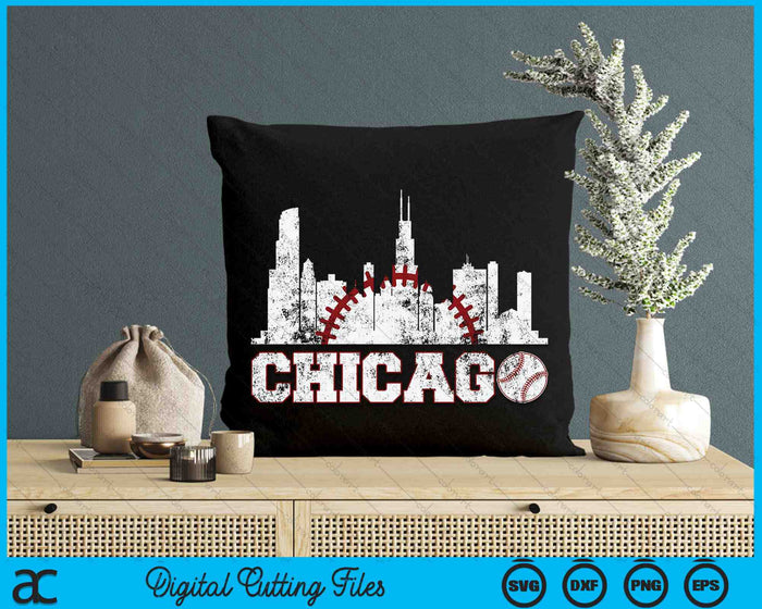 Baseball American Vintage Chicago Baseball SVG PNG Digital Cutting Files