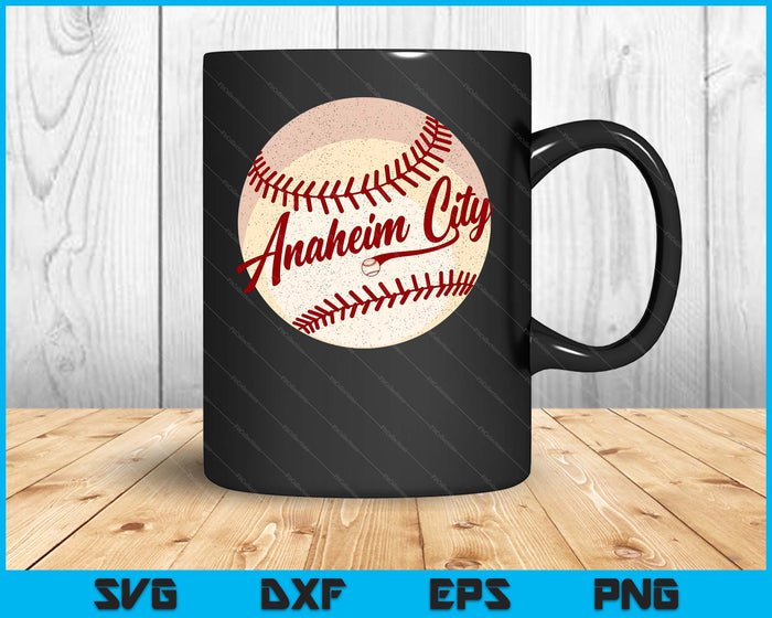 Baseball Anaheim City Love Blue Color Royal National Pastime SVG PNG Cutting Printable Files