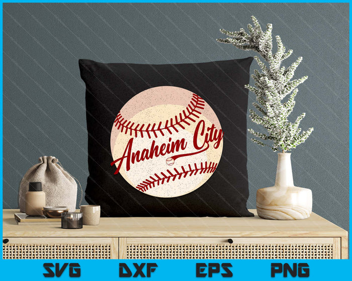 Baseball Anaheim City Love Blue Color Royal National Pastime SVG PNG Cutting Printable Files