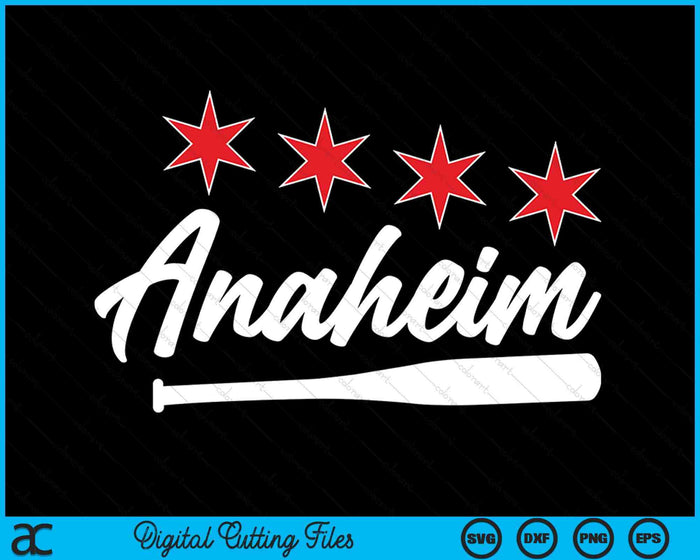 Honkbal Anaheim minnaar schattige Anaheim honkbalknuppel Amerikaanse SVG PNG digitale snijbestanden 