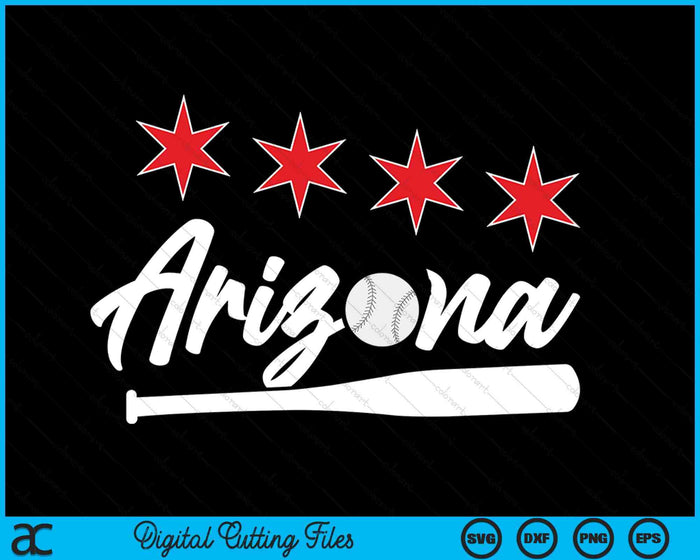 Honkbal Arizona minnaar schattige Arizona honkbalknuppel Amerikaanse SVG PNG digitale snijbestanden 
