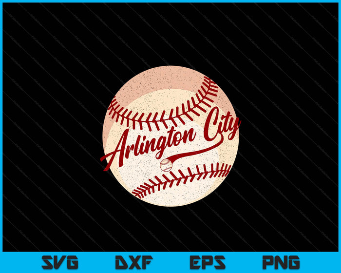 Baseball Arlington City Love Blue Color Royal National Pastime SVG PNG Cutting Printable Files