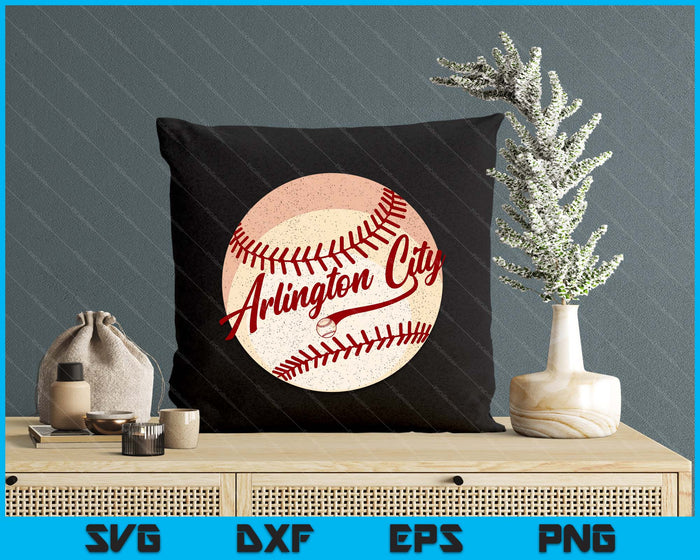 Baseball Arlington City Love Blue Color Royal National Pastime SVG PNG Cutting Printable Files