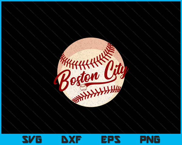 Baseball Boston City Love Blue Color Royal National Pastime SVG PNG Cutting Printable Files