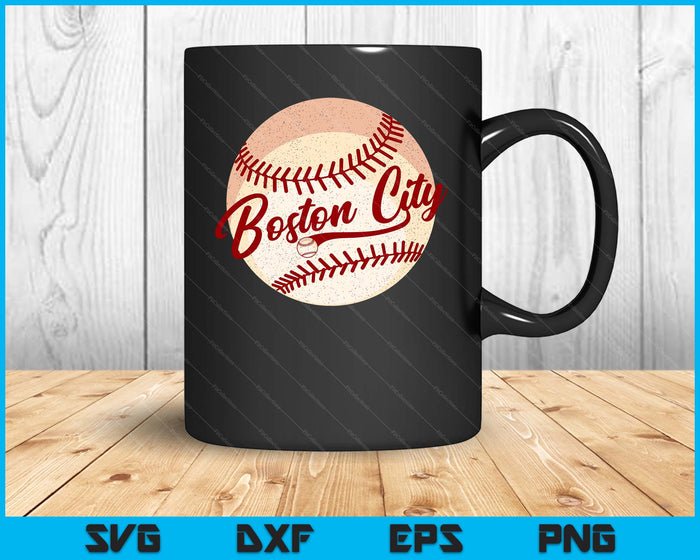 Baseball Boston City Love Blue Color Royal National Pastime SVG PNG Cutting Printable Files